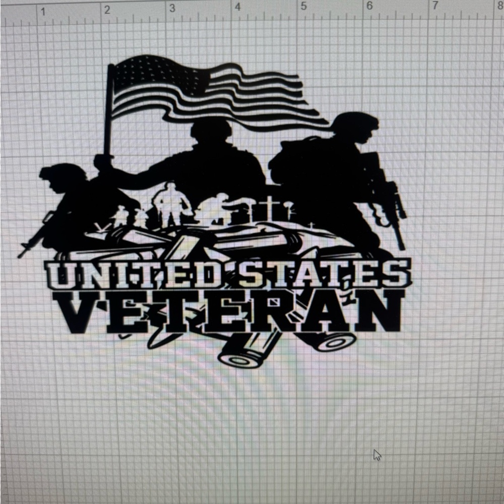 United States Veteran Graphic car decal